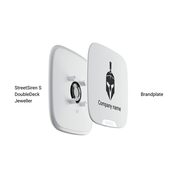 Ajax Brandplate for StreetSiren DoubleDeck black (10pcs). ASP