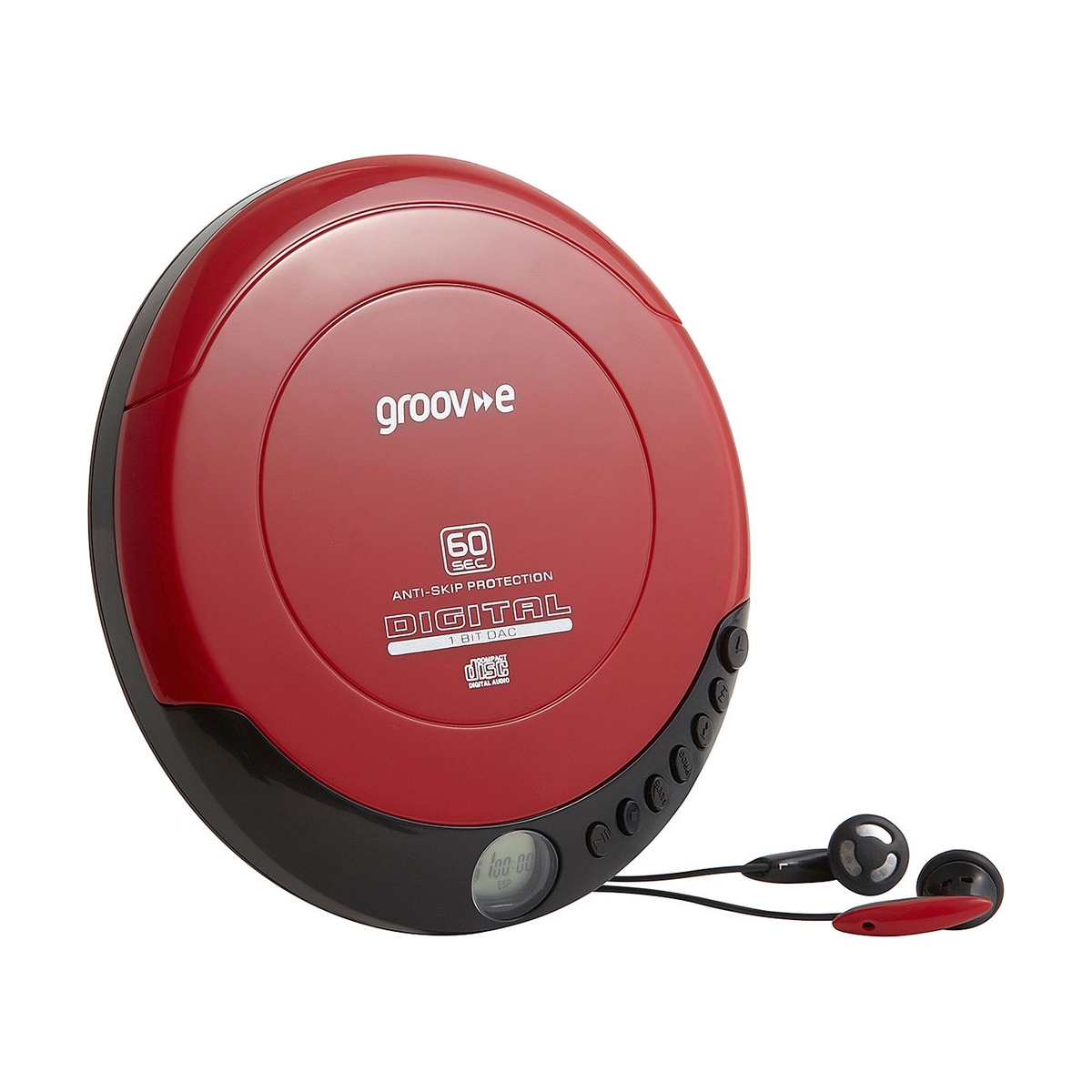 Groov-e Retro Cd – CD-soitin (GVPS110) – punainen