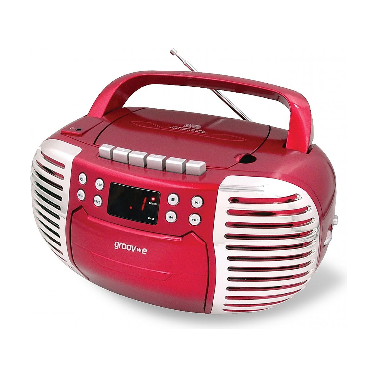 Groov-e Retro Boombox – boombox – punainen