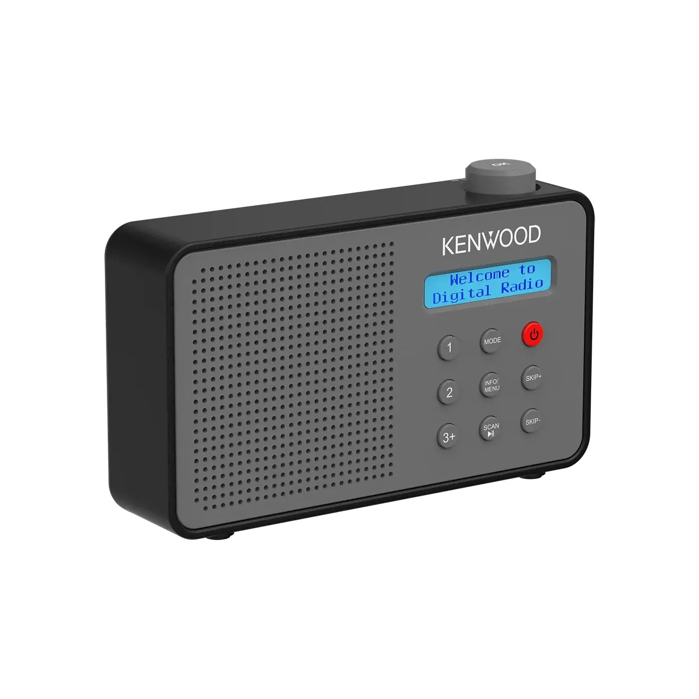 Kenwood CR-M25DAB-H – kannettava DAB-radio, harmaa