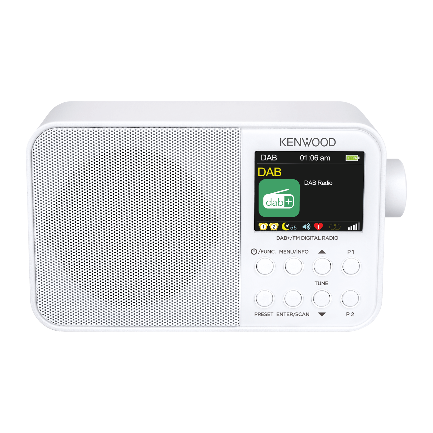 Kenwood CR-M30DAB-W – kannettava DAB-radio, valkoinen