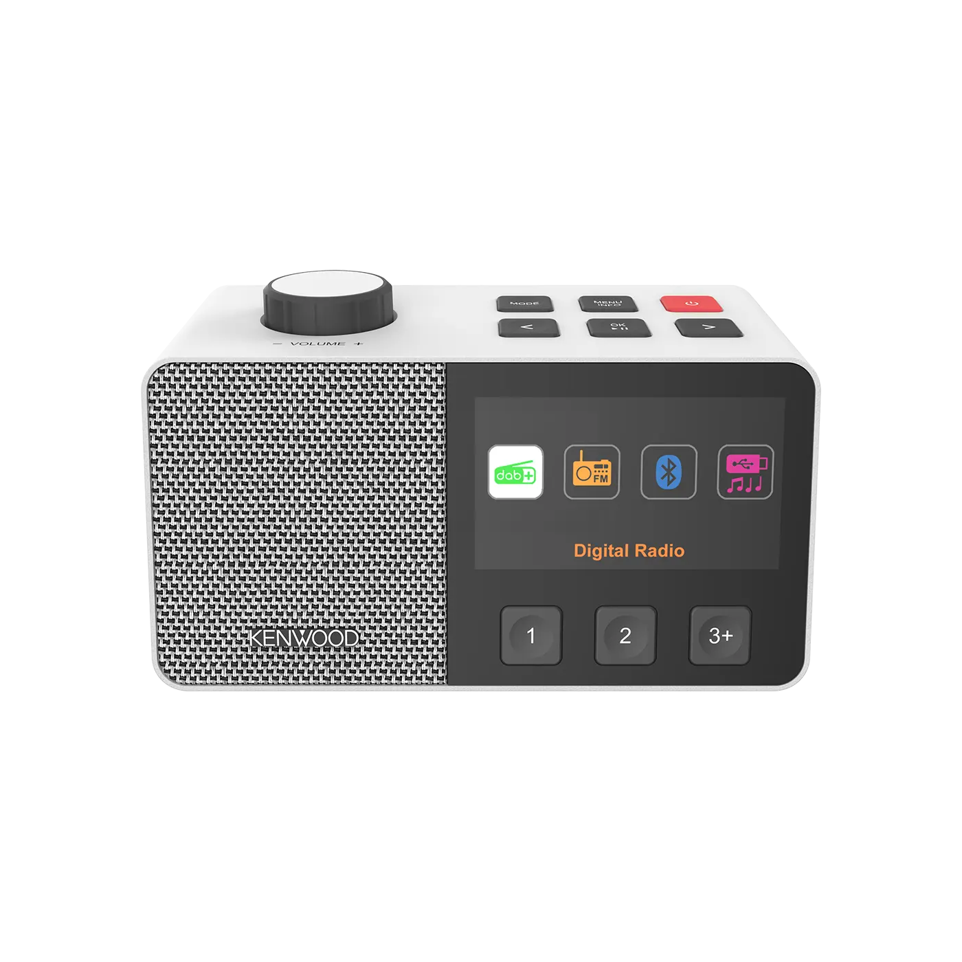 Kenwood CR-M70DAB-W – selkokäyttöinen DAB-radio, valkoinen