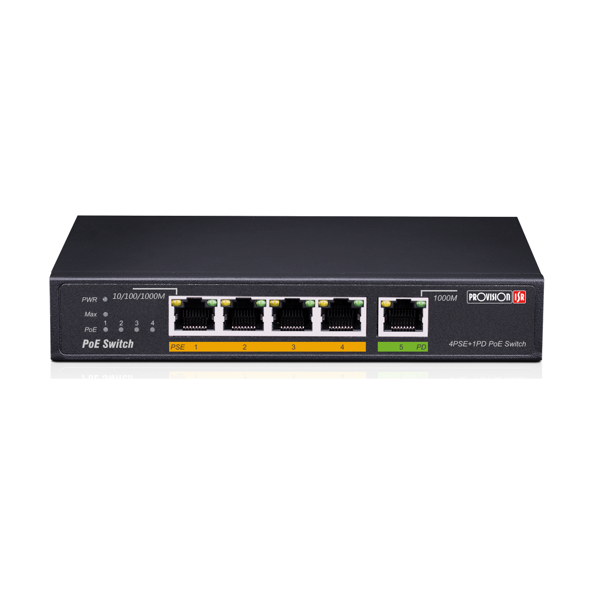 Provision ISR PoES-0460G+1G(HPD) – PoE-kytkin (4ch Giga)