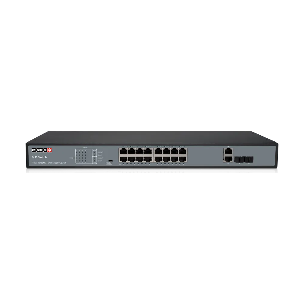Provision ISR PoES-16250C+2Combo-V2 – PoE-kytkin 16+2