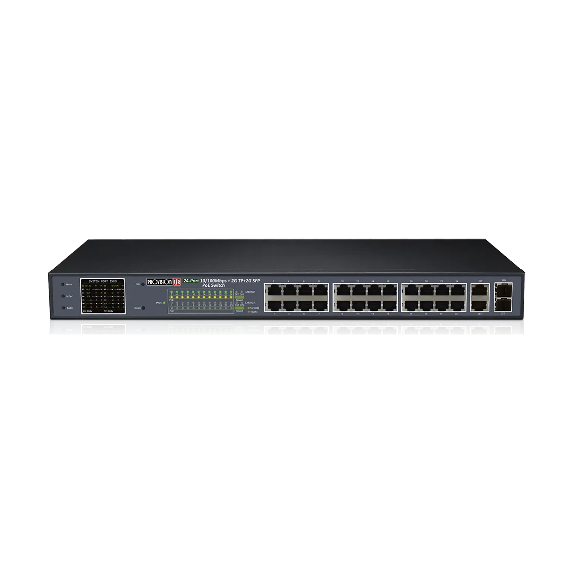Provision ISR PoES-24370CL+2G+2SFP – PoE-kytkin (24ch 10/100)