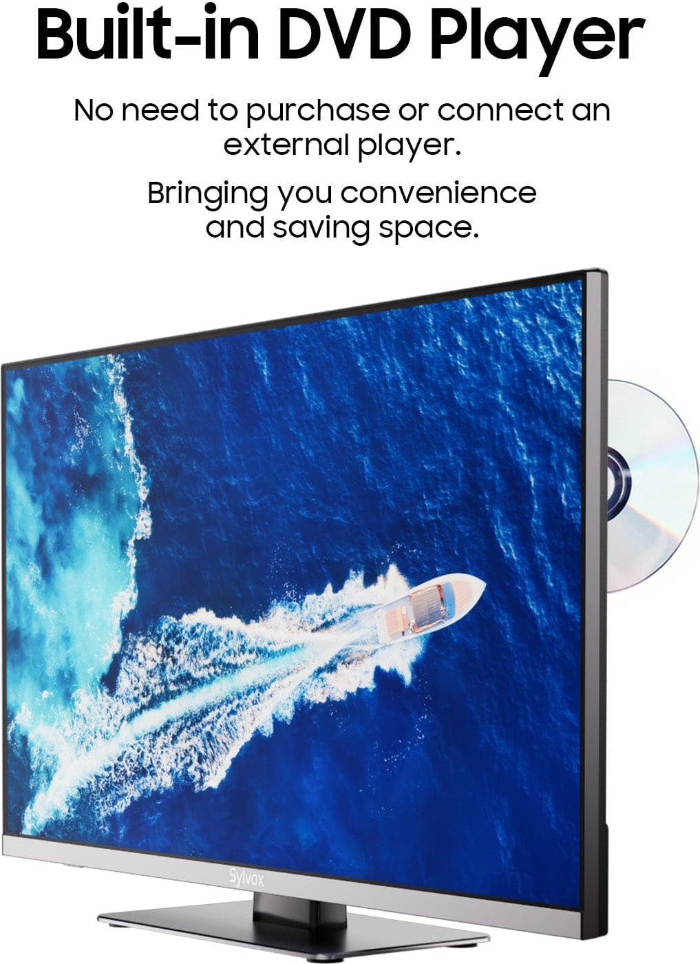 Sisäänrakennettu DVD-soitin ilman erillistä laitetta